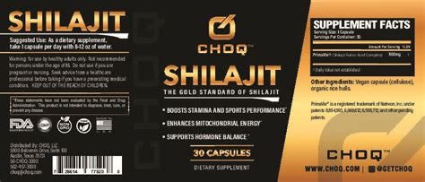 CHOQ Purified Shilajit for Vitality, endurance, focus, and Healthy hormone balance
