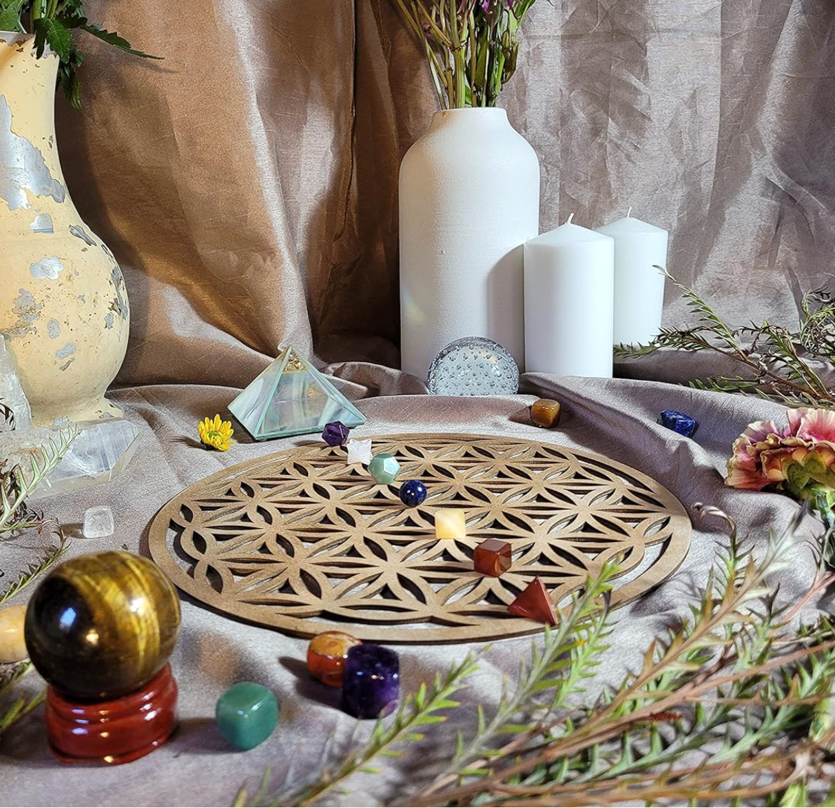 12 in Flower of Life Wall Art. Stay inspired from the wisdom of these sacred patterns.