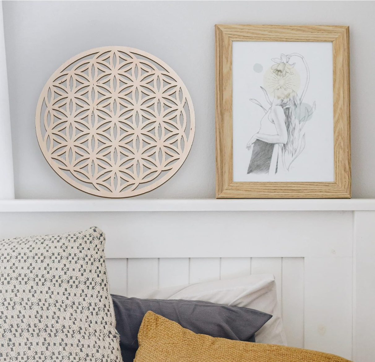 12 in Flower of Life Wall Art. Stay inspired from the wisdom of these sacred patterns.