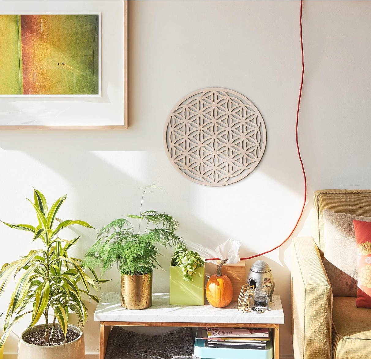 12 in Flower of Life Wall Art. Stay inspired from the wisdom of these sacred patterns.