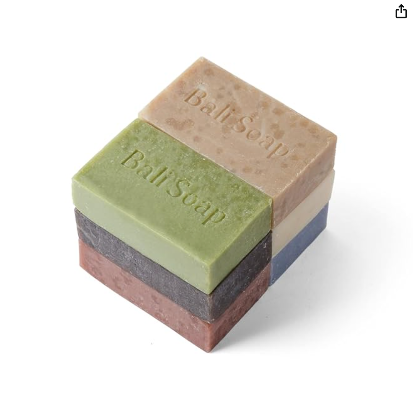 Bali Soap - Masculine Collection Natural Soap Bar Gift Set, 6 pc Variety Pack