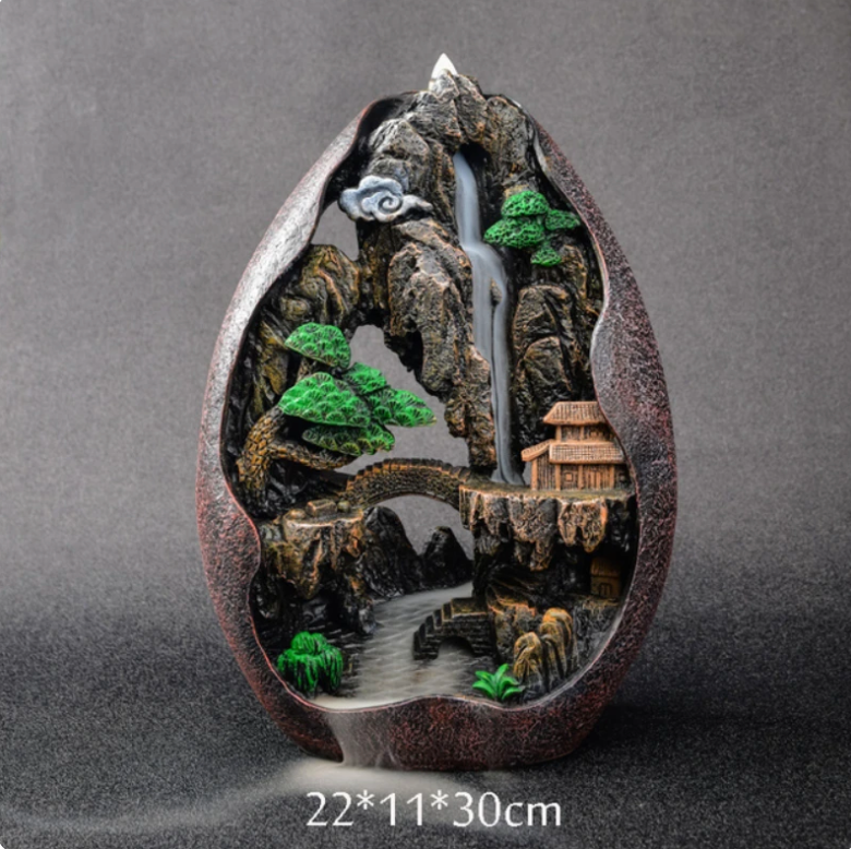 High Mountains And Flowing Water Incense Burner for Decoration