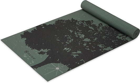 Lightweight Yoga Mat -  Premium 6mm Print Extra Thick Non Slip Exercise & Fitness Mat for All Types of Yoga and Floor Workouts