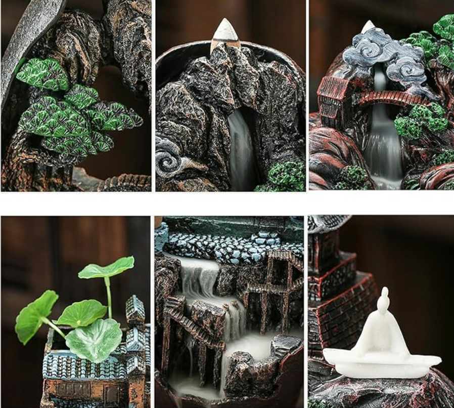 High Mountains And Flowing Water Incense Burner for Decoration