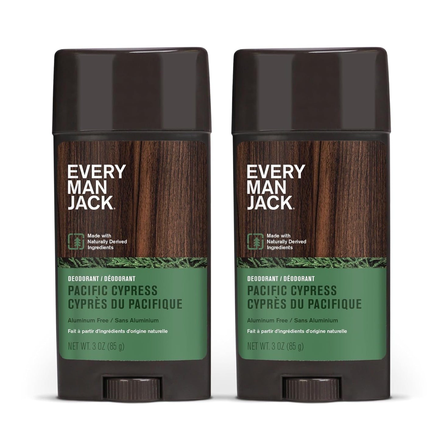 Every Man Jack Pacific Cypress Men’s Deodorant - Stay Fresh with Aluminum Free Deodorant For all Skin Types - Odor Crushing, Long Lasting, with Naturally Derived Ingredients - 3oz
